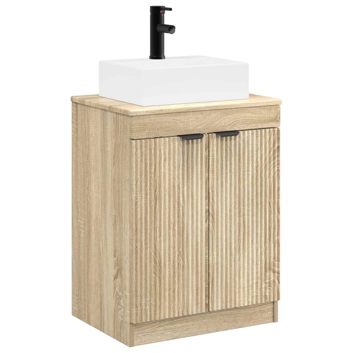 vidaXL Bathroom Furniture Set Sonoma Oak Engineered Wood
