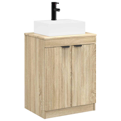 vidaXL Bathroom Furniture Set Sonoma Oak Engineered Wood