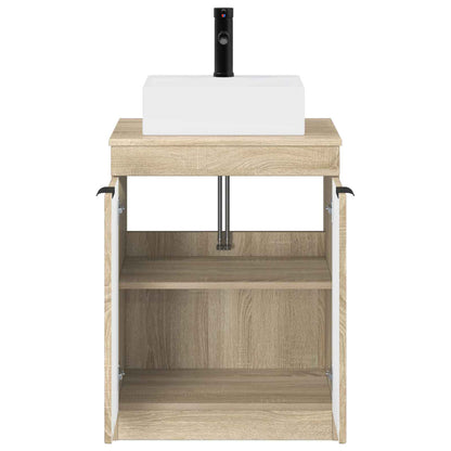 vidaXL Bathroom Furniture Set Sonoma Oak Engineered Wood