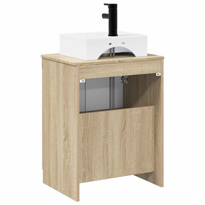 vidaXL Bathroom Furniture Set Sonoma Oak Engineered Wood
