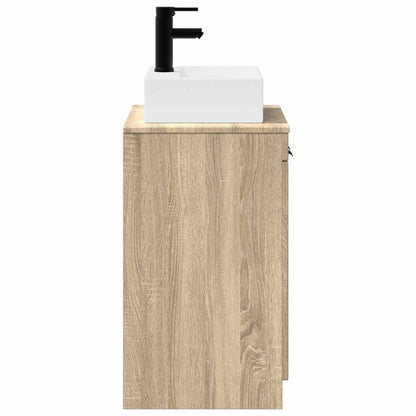 vidaXL Bathroom Furniture Set Sonoma Oak Engineered Wood