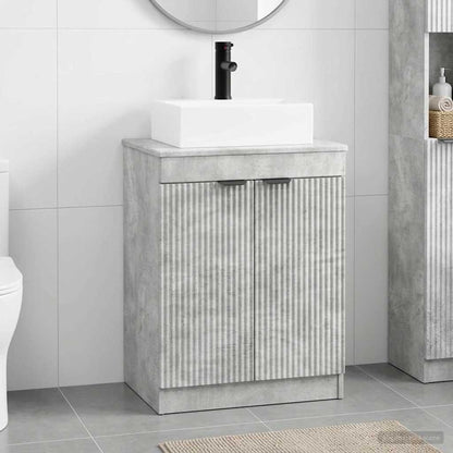 vidaXL Bathroom Furniture Set Concrete Grey Engineered Wood