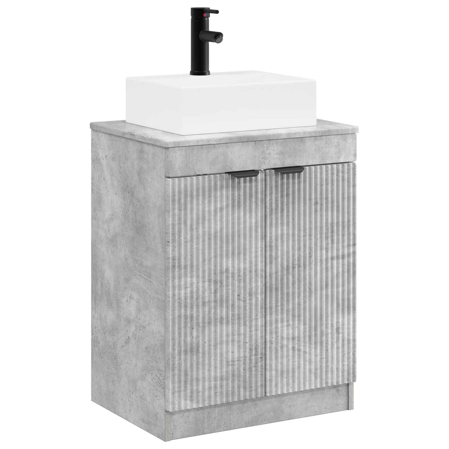 vidaXL Bathroom Furniture Set Concrete Grey Engineered Wood