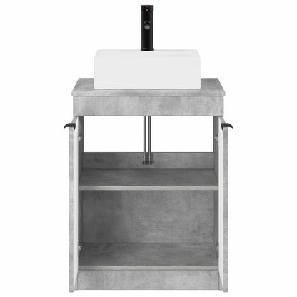 vidaXL Bathroom Furniture Set Concrete Grey Engineered Wood