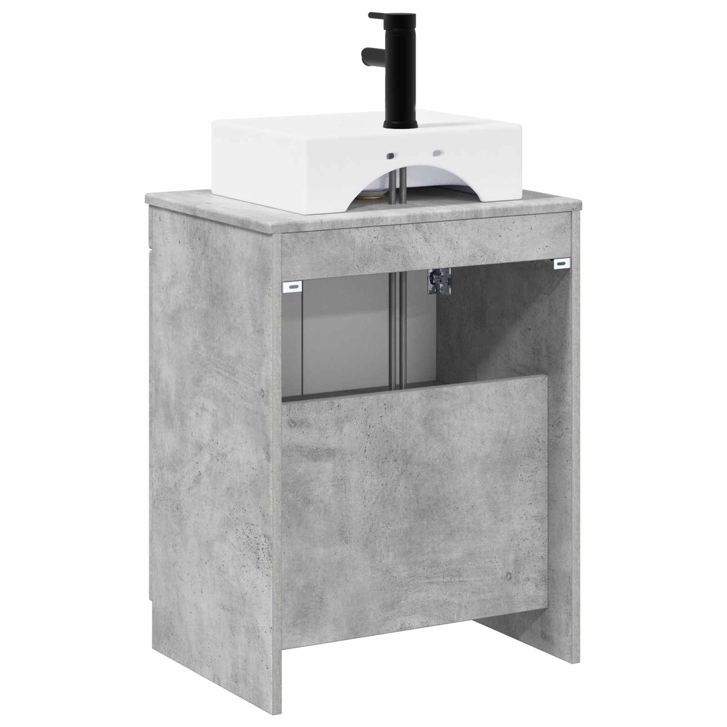 vidaXL Bathroom Furniture Set Concrete Grey Engineered Wood