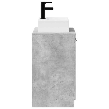 vidaXL Bathroom Furniture Set Concrete Grey Engineered Wood