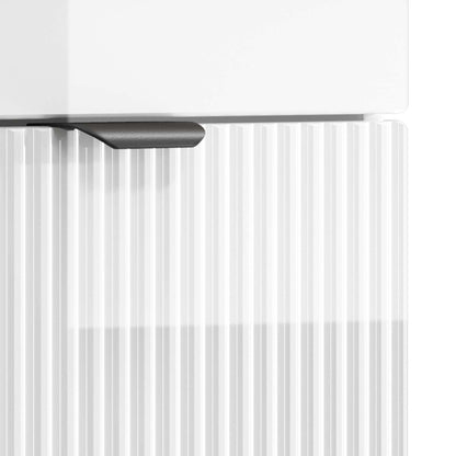 vidaXL Bathroom Furniture Set High Gloss White Engineered Wood