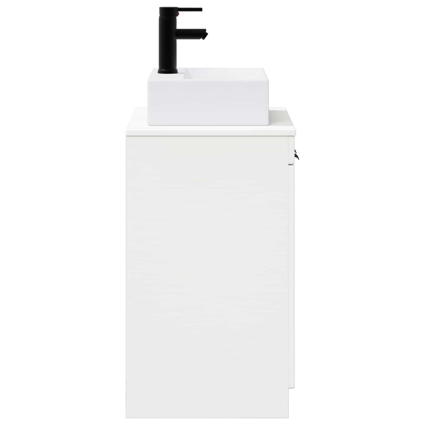 vidaXL Bathroom Furniture Set High Gloss White Engineered Wood
