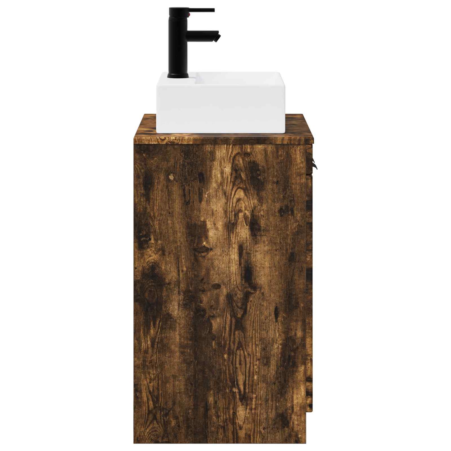 vidaXL Bathroom Furniture Set Smoked Oak Engineered Wood