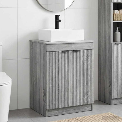 vidaXL Bathroom Furniture Set Grey Sonoma Engineered Wood