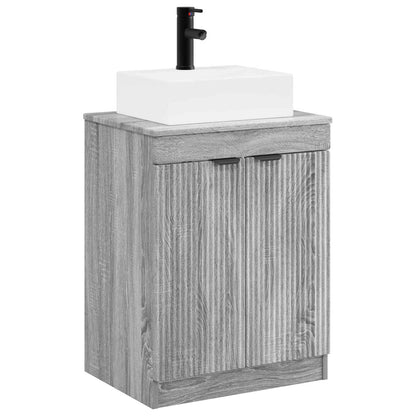 vidaXL Bathroom Furniture Set Grey Sonoma Engineered Wood