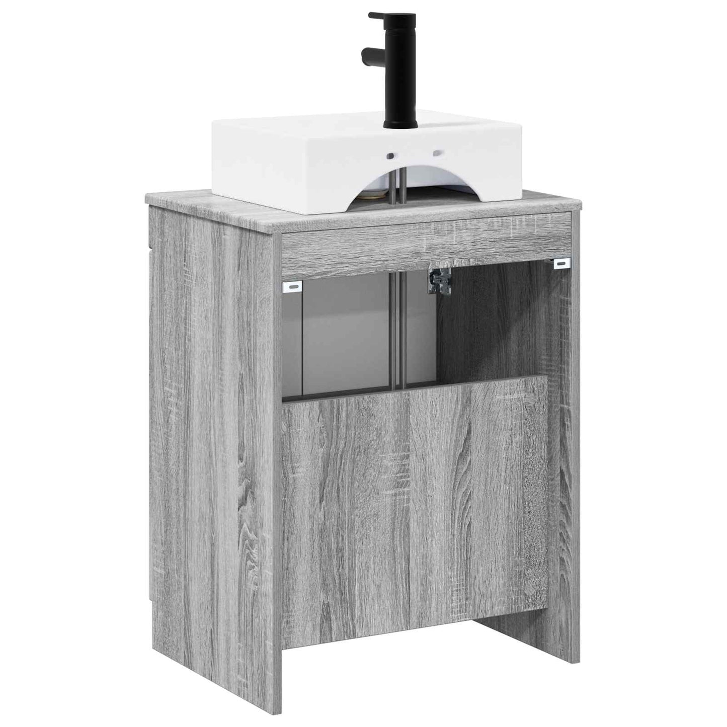 vidaXL Bathroom Furniture Set Grey Sonoma Engineered Wood