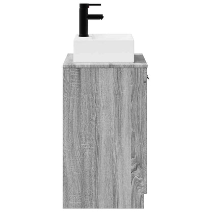 vidaXL Bathroom Furniture Set Grey Sonoma Engineered Wood