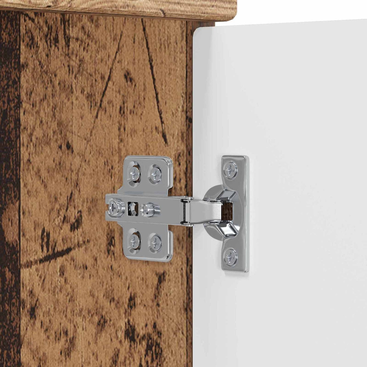 vidaXL Bathroom Furniture Set Old Wood Engineered Wood