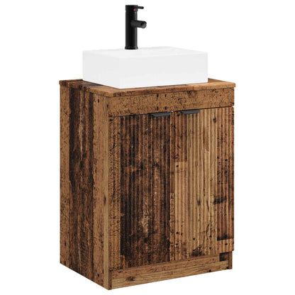 vidaXL Bathroom Furniture Set Old Wood Engineered Wood