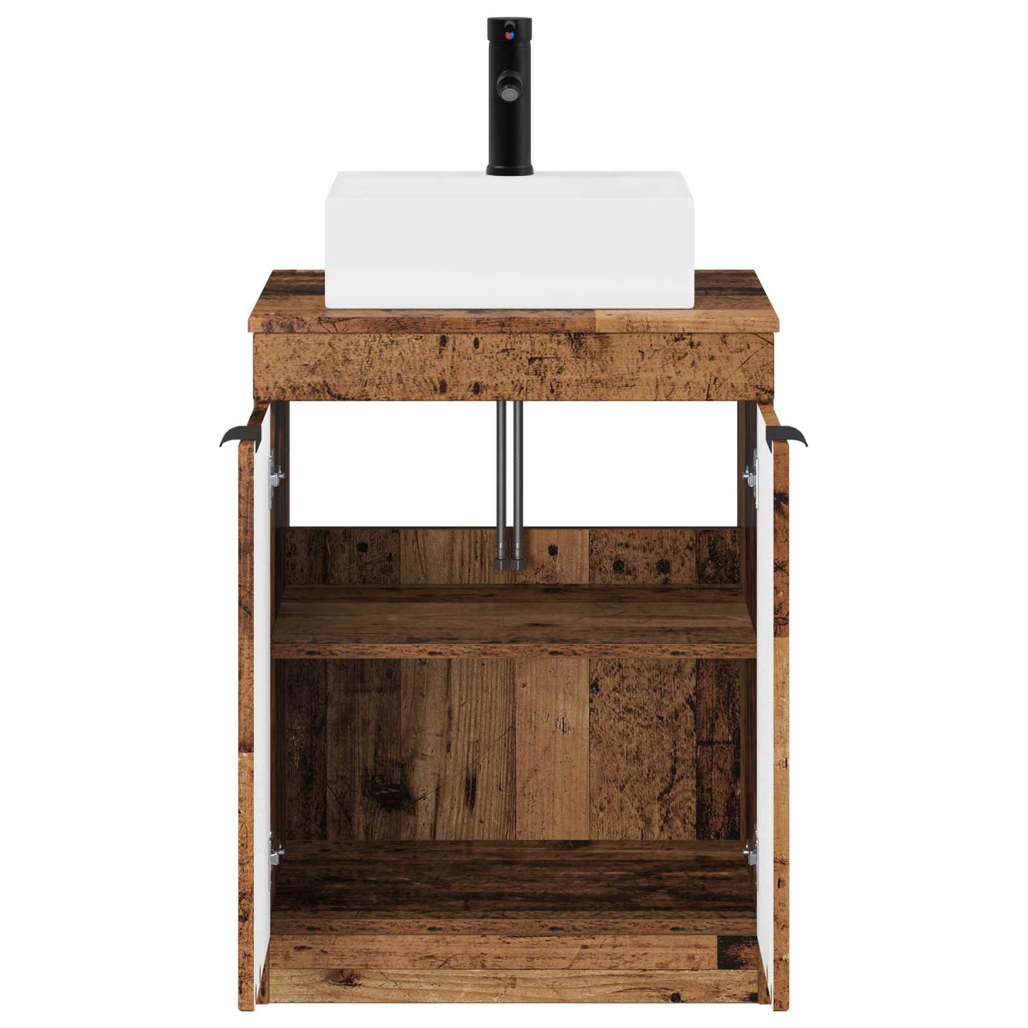 vidaXL Bathroom Furniture Set Old Wood Engineered Wood