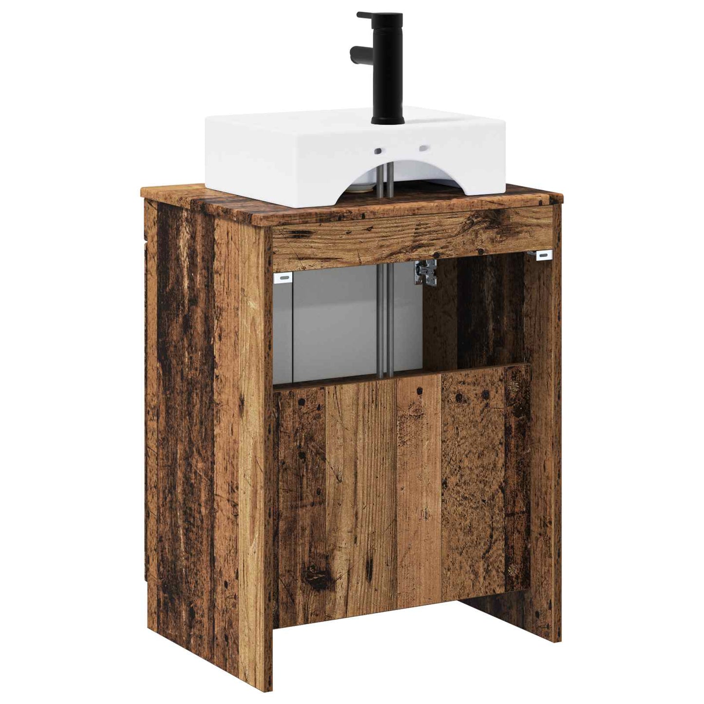 vidaXL Bathroom Furniture Set Old Wood Engineered Wood