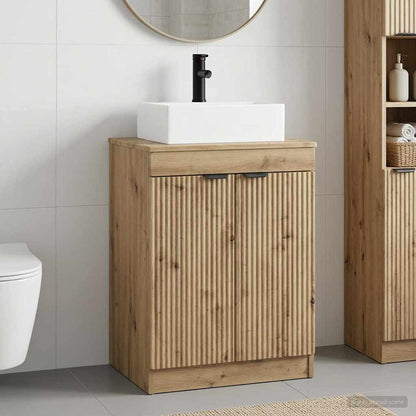 vidaXL Bathroom Furniture Set Artisan Oak Engineered Wood