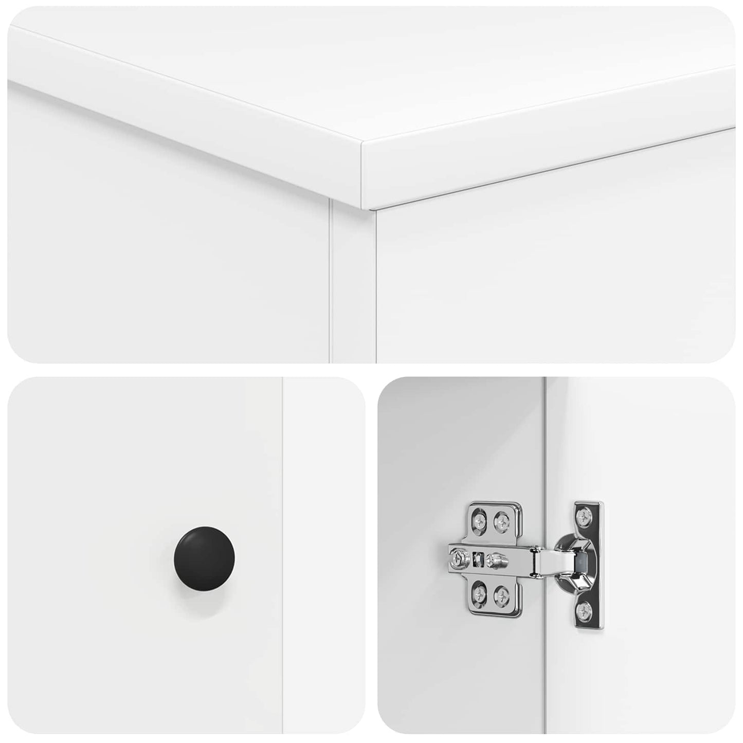 vidaXL Bathroom Furniture Set White Engineered Wood
