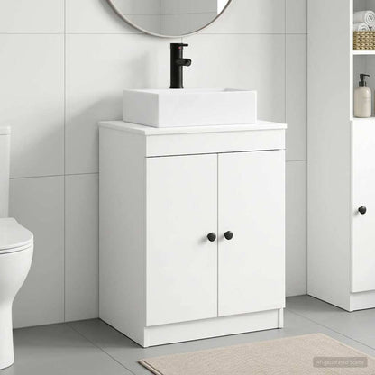 vidaXL Bathroom Furniture Set White Engineered Wood