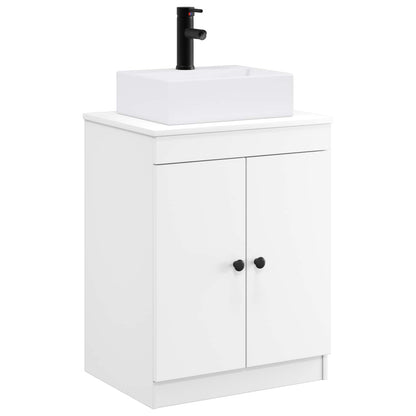vidaXL Bathroom Furniture Set White Engineered Wood