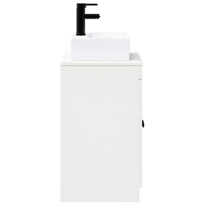 vidaXL Bathroom Furniture Set White Engineered Wood