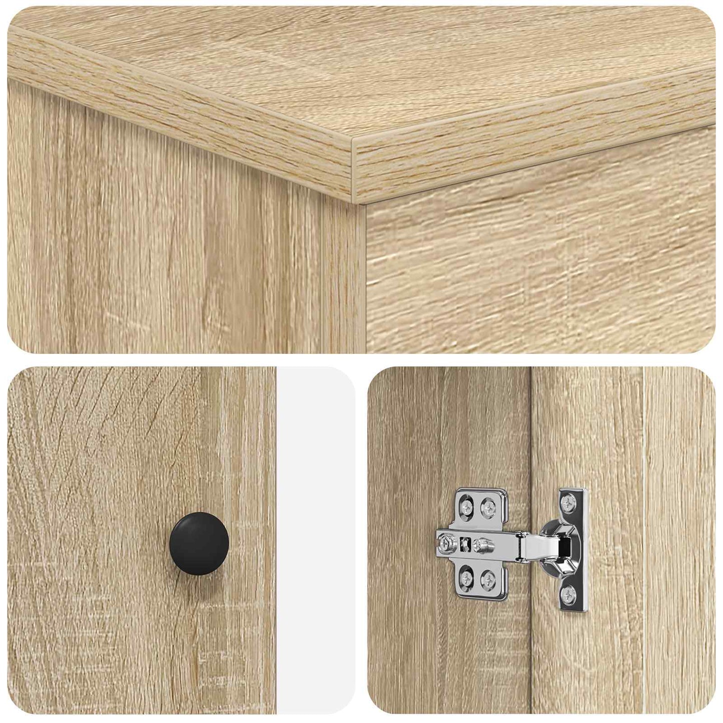 vidaXL Bathroom Furniture Set Sonoma Oak Engineered Wood