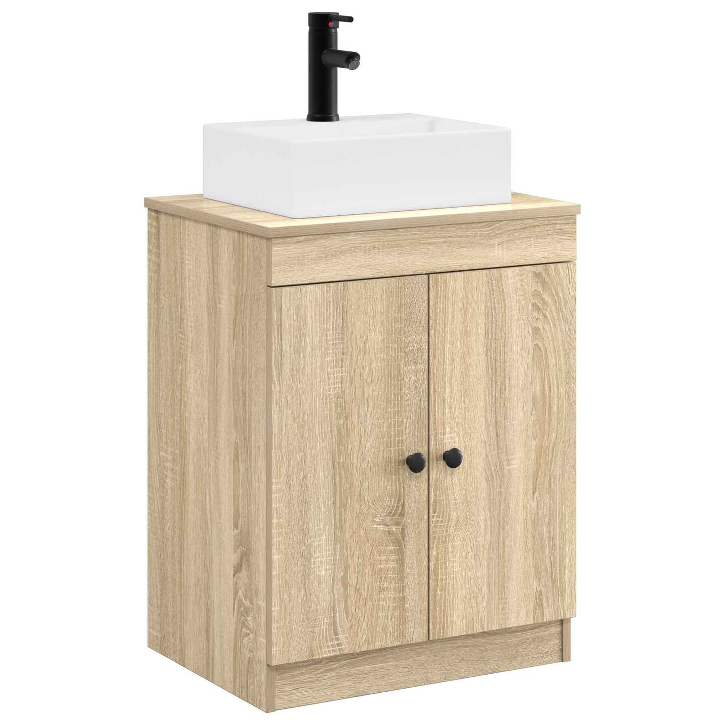 vidaXL Bathroom Furniture Set Sonoma Oak Engineered Wood