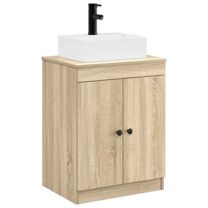 vidaXL Bathroom Furniture Set Sonoma Oak Engineered Wood