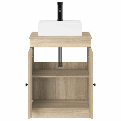 vidaXL Bathroom Furniture Set Sonoma Oak Engineered Wood