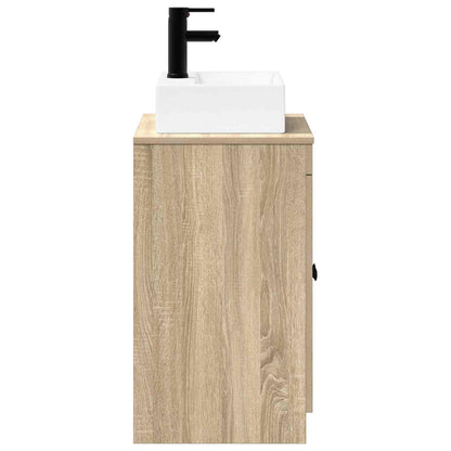 vidaXL Bathroom Furniture Set Sonoma Oak Engineered Wood