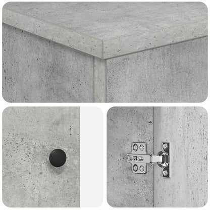 vidaXL Bathroom Furniture Set Concrete Grey Engineered Wood