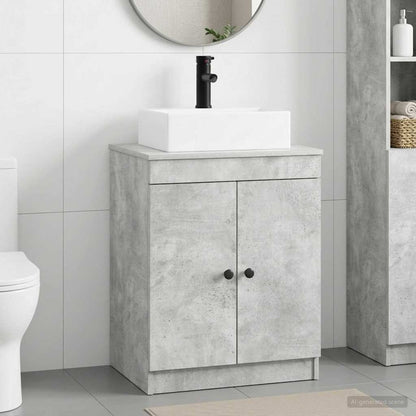 vidaXL Bathroom Furniture Set Concrete Grey Engineered Wood