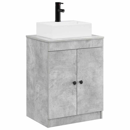 vidaXL Bathroom Furniture Set Concrete Grey Engineered Wood
