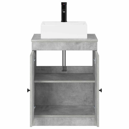 vidaXL Bathroom Furniture Set Concrete Grey Engineered Wood