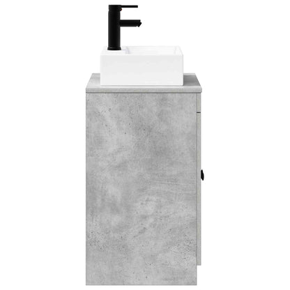 vidaXL Bathroom Furniture Set Concrete Grey Engineered Wood