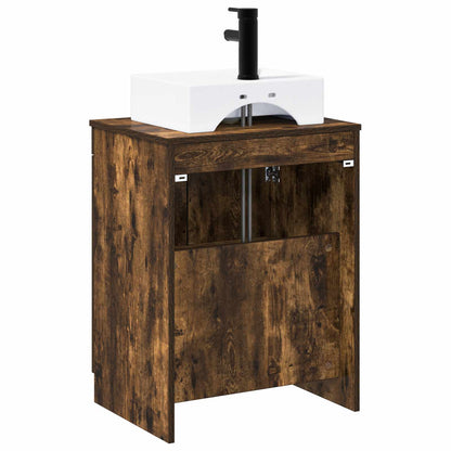 vidaXL Bathroom Furniture Set Smoked Oak Engineered Wood