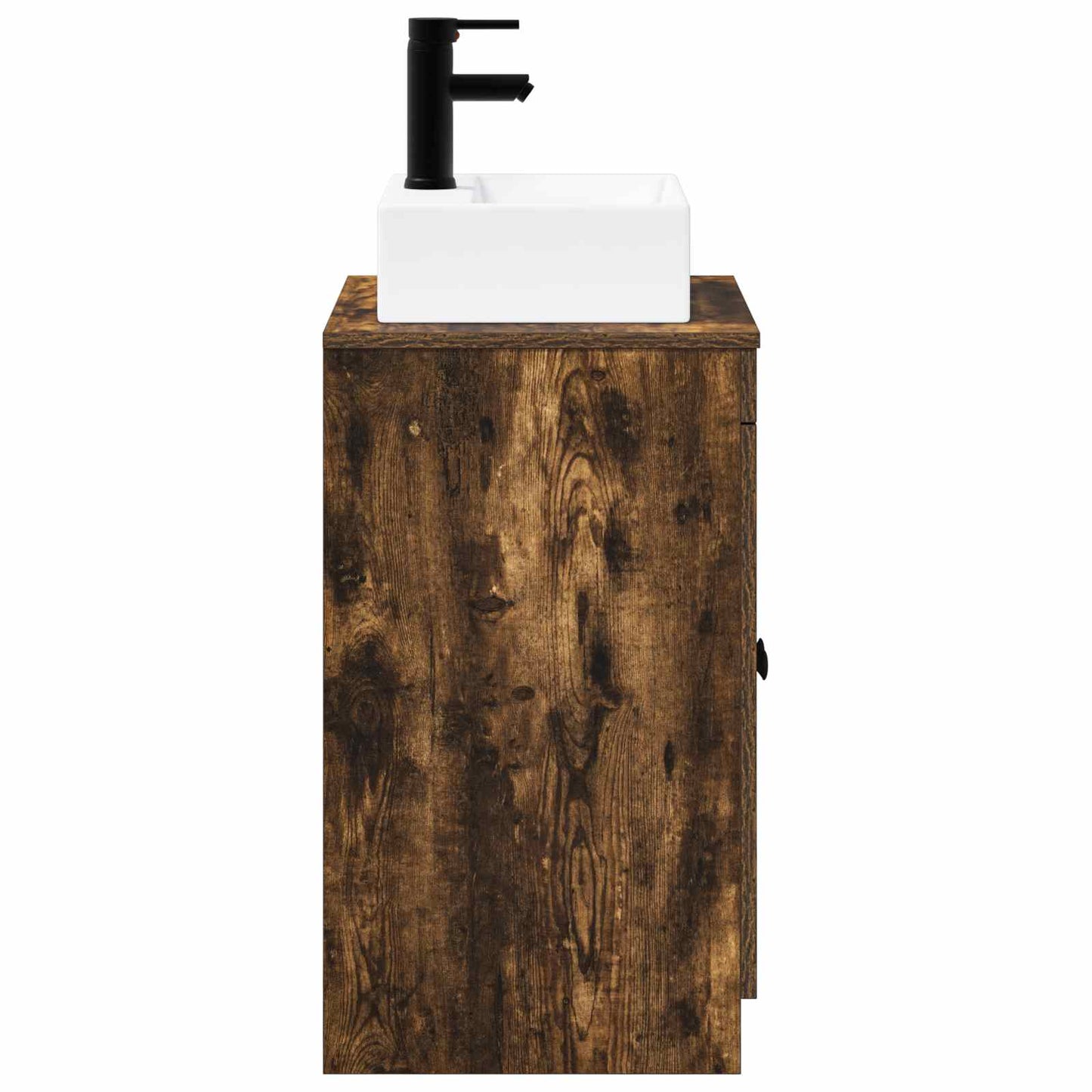 vidaXL Bathroom Furniture Set Smoked Oak Engineered Wood