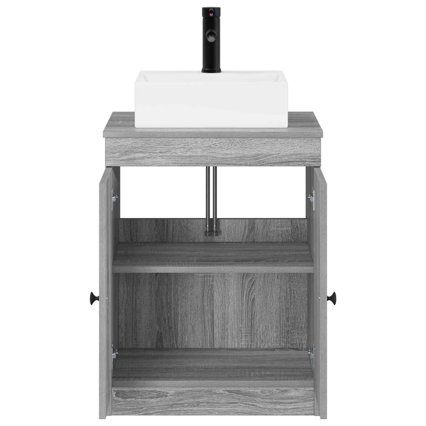 vidaXL Bathroom Furniture Set Grey Sonoma Engineered Wood