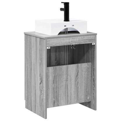 vidaXL Bathroom Furniture Set Grey Sonoma Engineered Wood