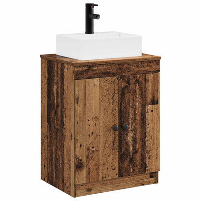 vidaXL Bathroom Furniture Set Old Wood Engineered Wood