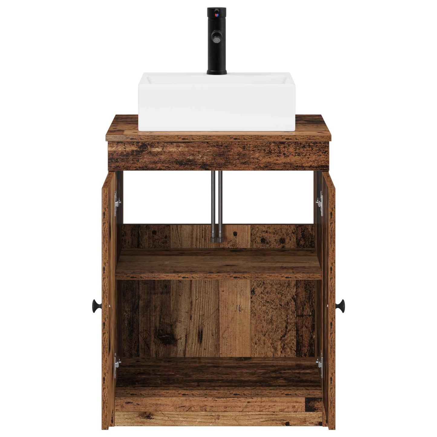 vidaXL Bathroom Furniture Set Old Wood Engineered Wood