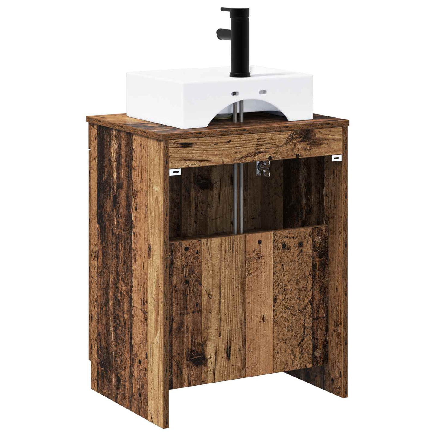 vidaXL Bathroom Furniture Set Old Wood Engineered Wood
