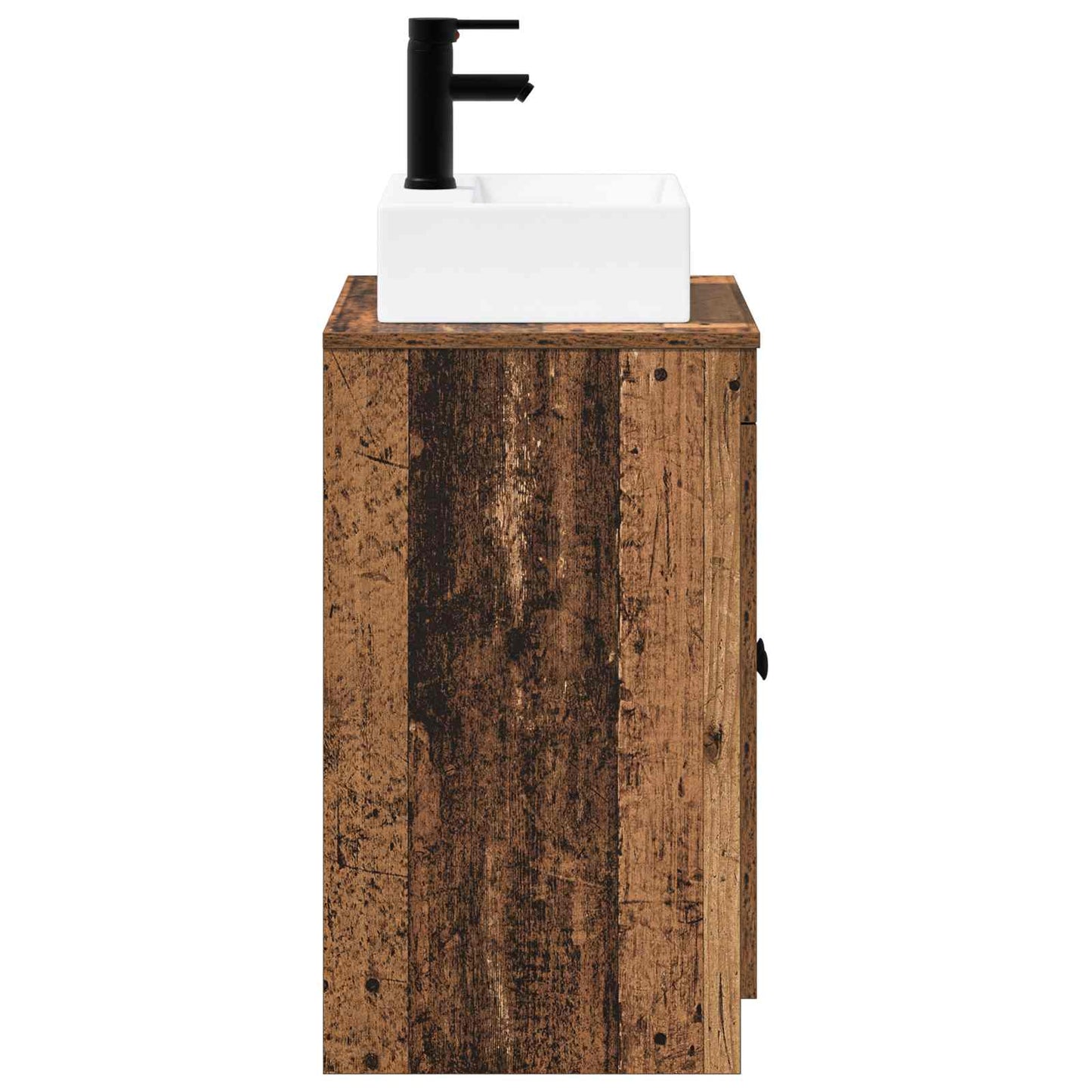 vidaXL Bathroom Furniture Set Old Wood Engineered Wood