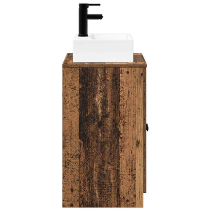 vidaXL Bathroom Furniture Set Old Wood Engineered Wood