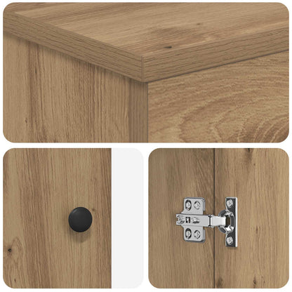 vidaXL Bathroom Furniture Set Artisan Oak Engineered Wood