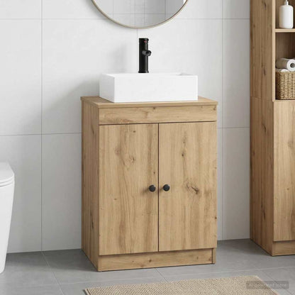 vidaXL Bathroom Furniture Set Artisan Oak Engineered Wood