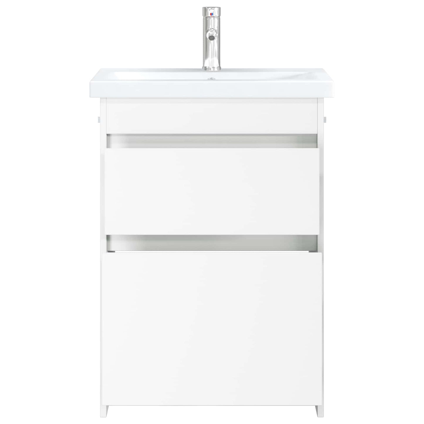 vidaXL Bathroom Furniture Set White 61 x 40 x 84.5 cm Engineered Wood