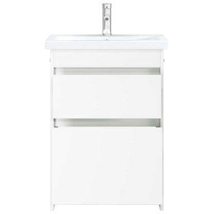vidaXL Bathroom Furniture Set White 61 x 40 x 84.5 cm Engineered Wood