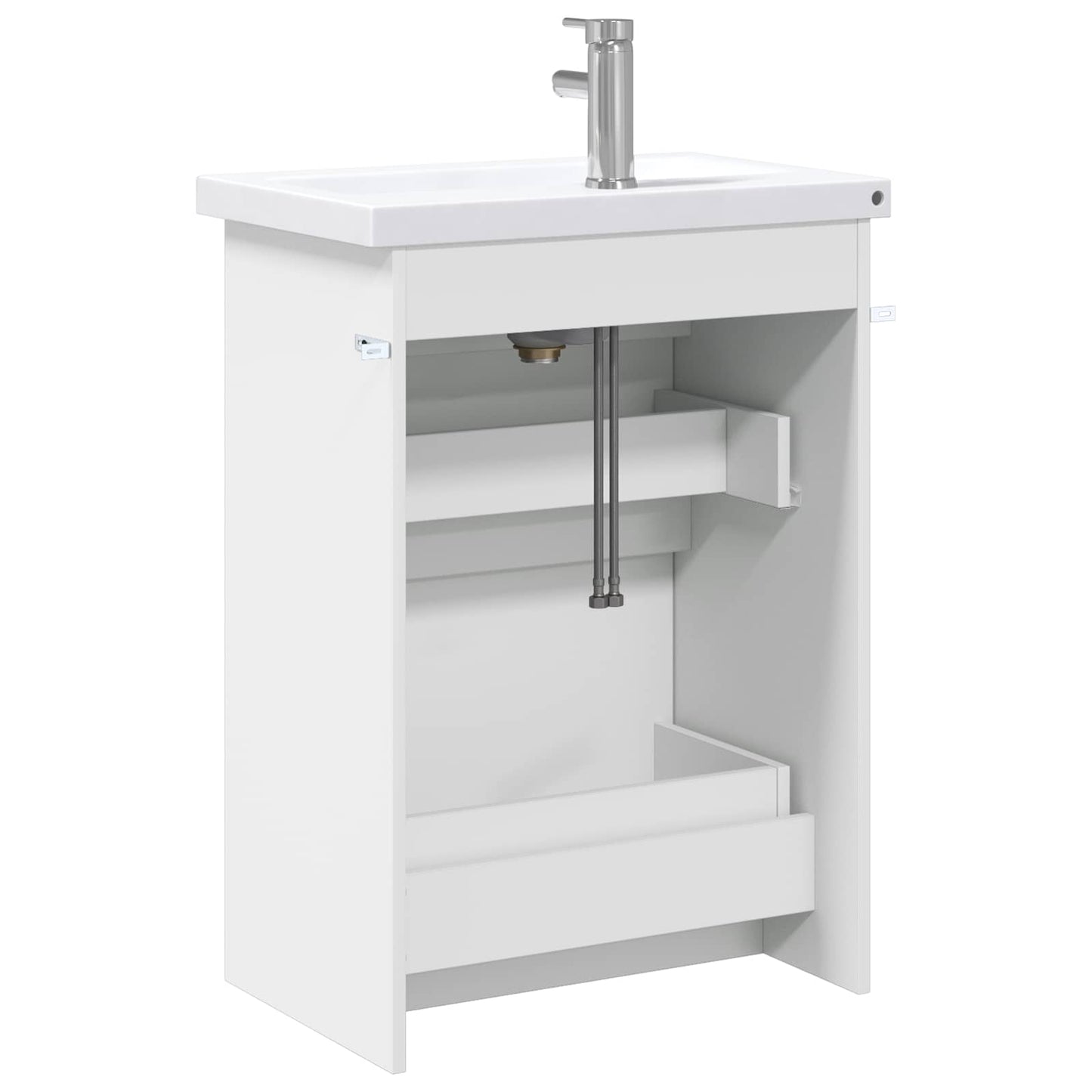 vidaXL Bathroom Furniture Set White 61 x 40 x 84.5 cm Engineered Wood